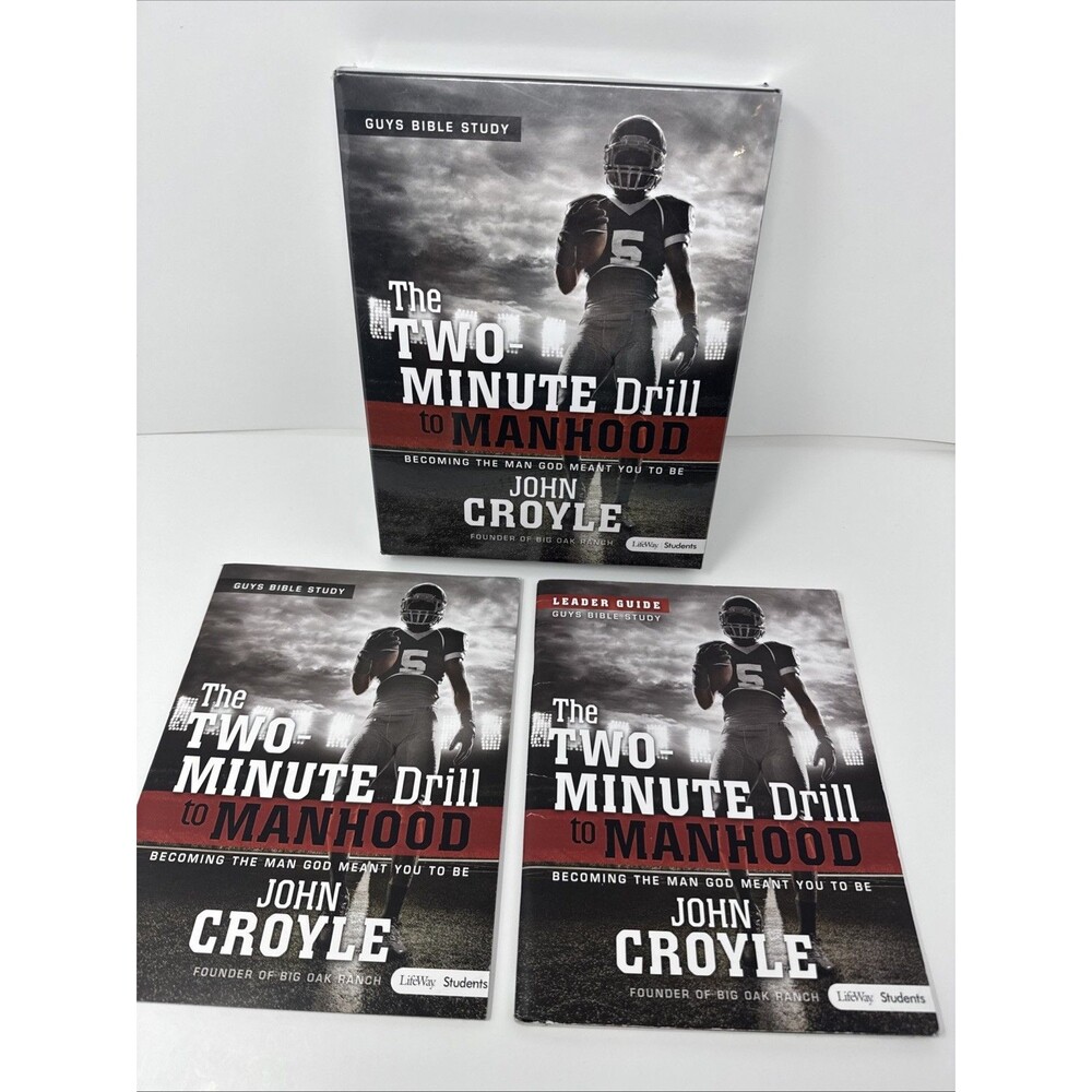 The Two-minute Drill to Manhood: Student Book Leader Guide DVD Books NEW SEALED